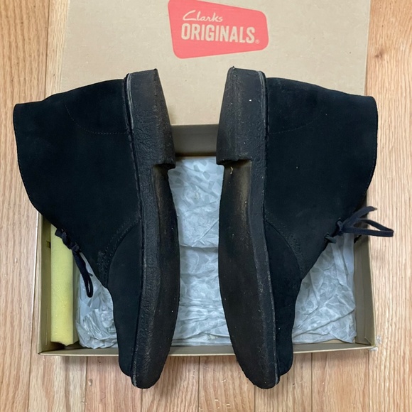 Clarks Originals Suede Black Booties - Picture 5 of 8